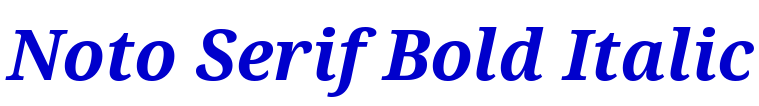 Noto Serif Bold Italic fuente